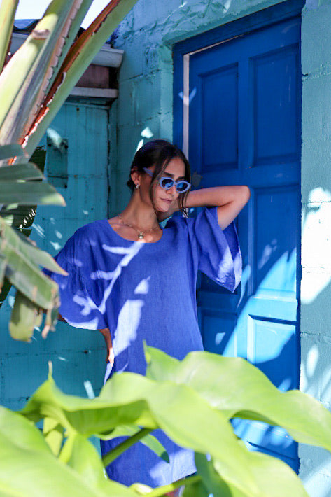 Tracy Linen Cotton Blend Dress