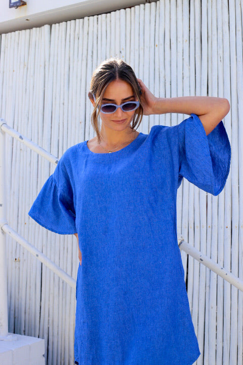 Tracy Linen Cotton Blend Dress