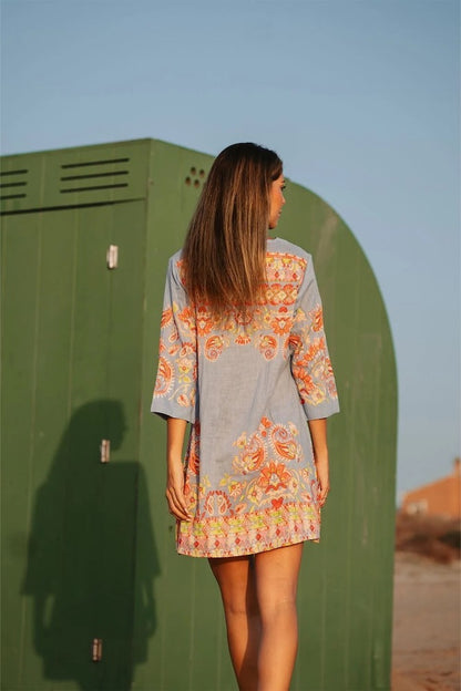 Tie Front Cotton Tunic