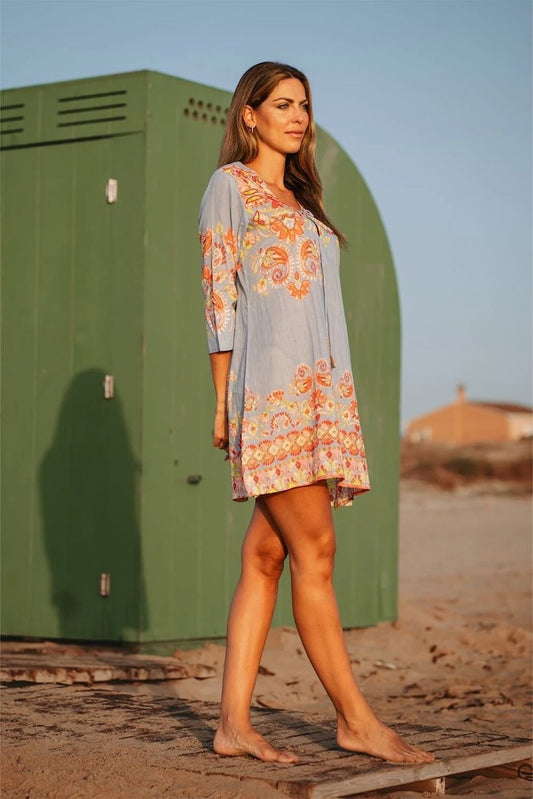 Tie Front Cotton Tunic