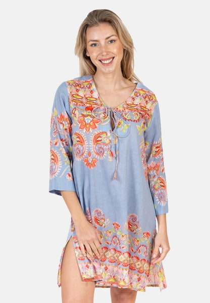 Tie Front Cotton Tunic