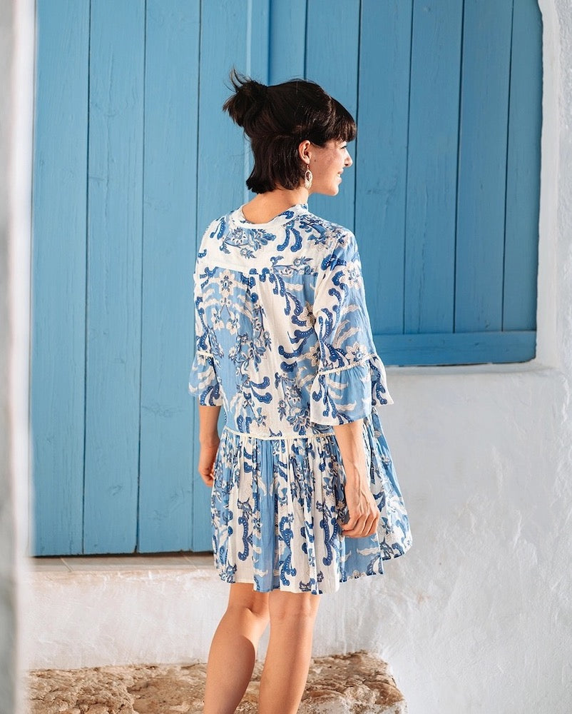 Isla Bonita Printed Cotton Boho Dress Shop AP Jones Online Now