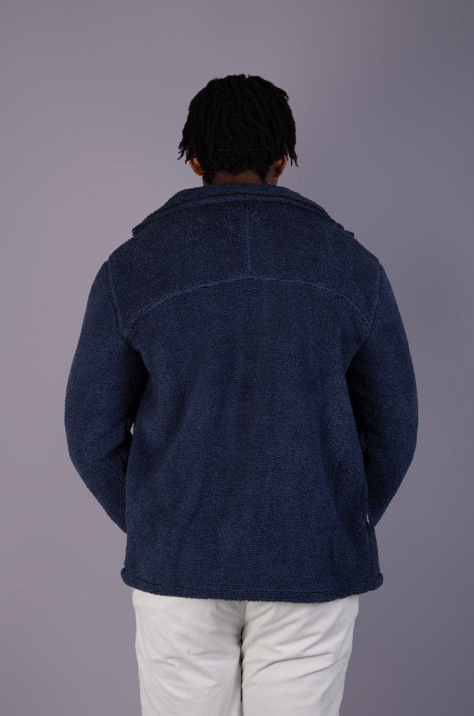 Jackton Zip Through Sweater in Navy / Black