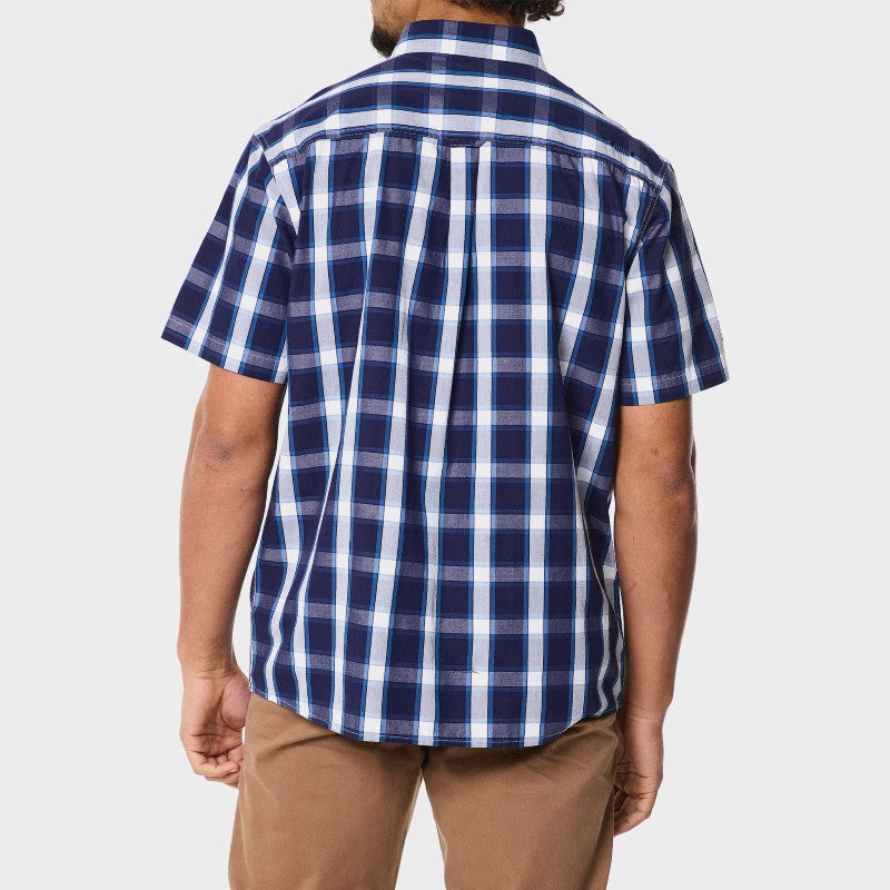 Check SS Shirt in Navy / Blue