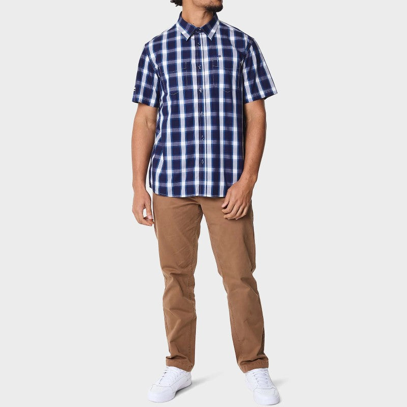 Check SS Shirt in Navy / Blue