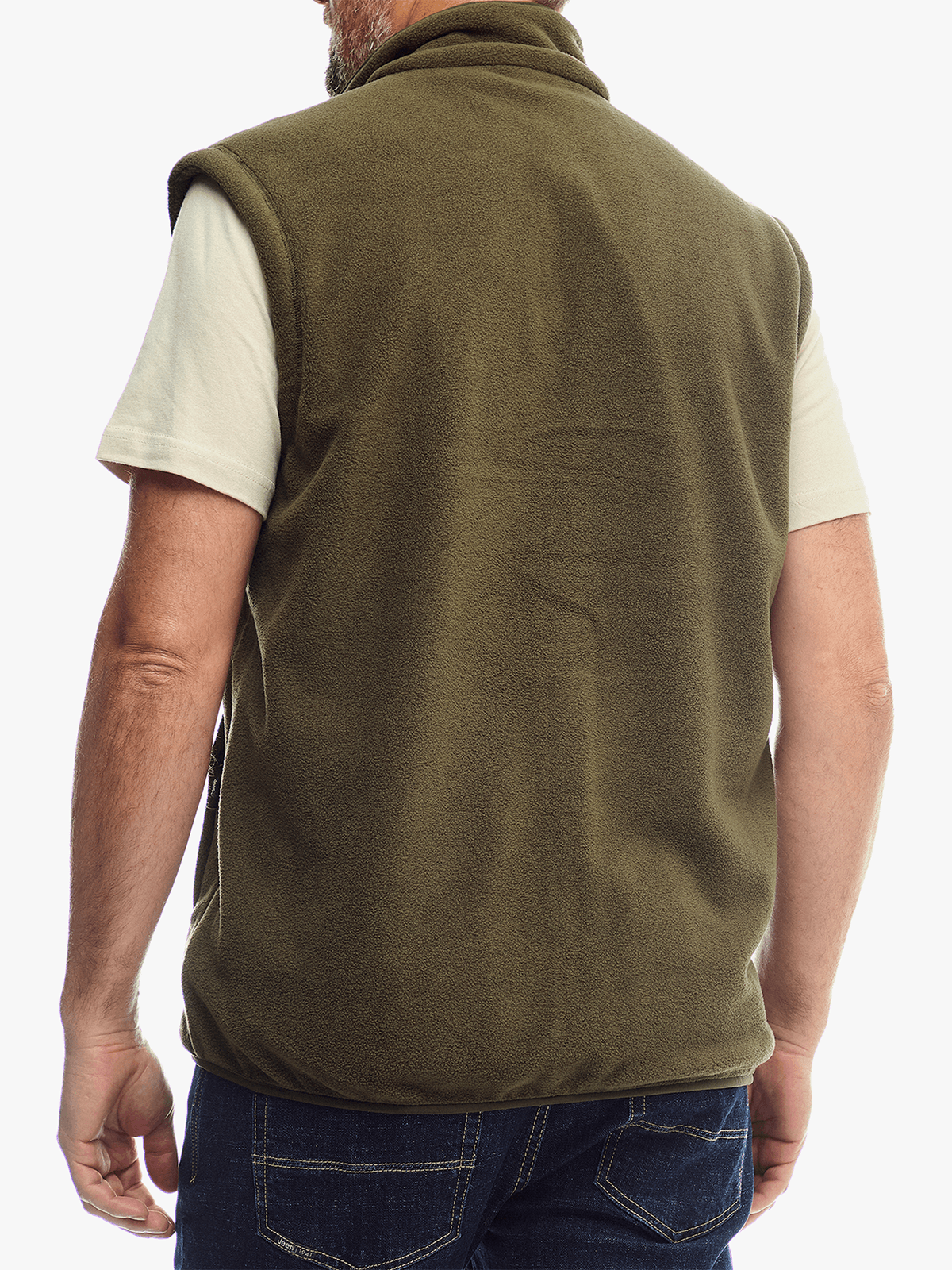 Core Fleece Gilet in Olive