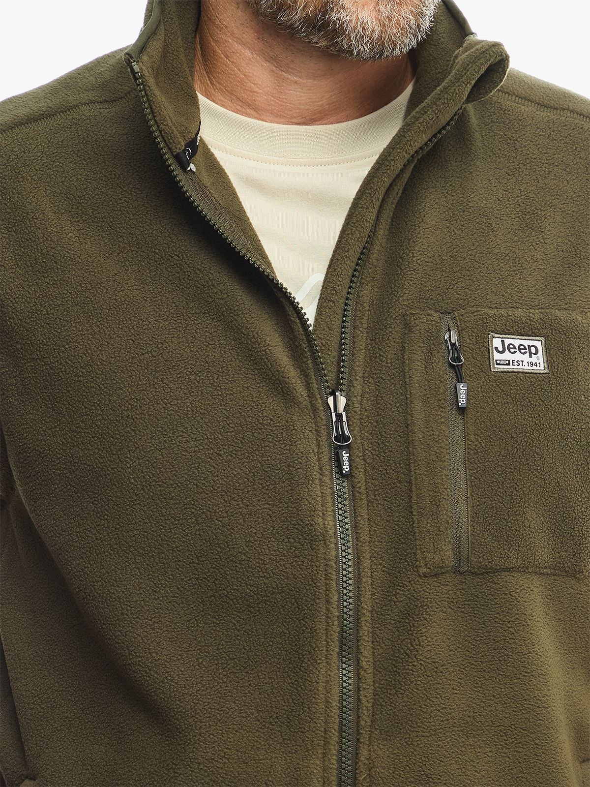 Core Fleece Gilet in Olive