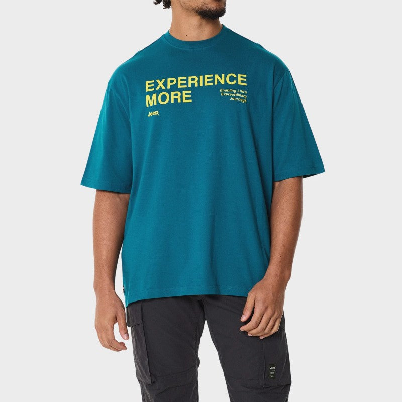 Experience More Oversized Fashion Tee in Teal