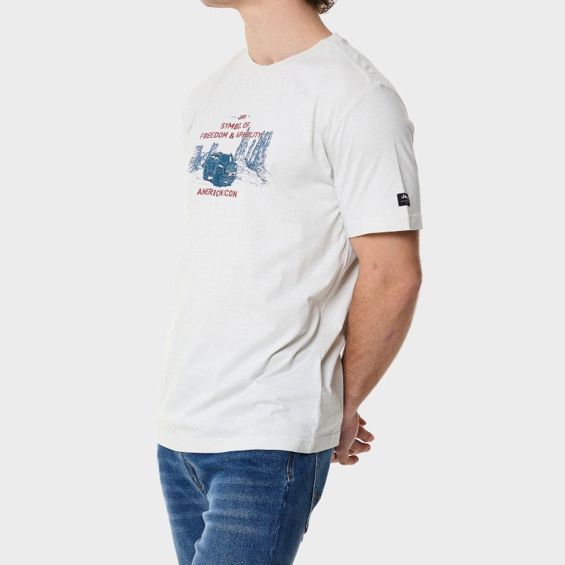 Jeep American Icon Fashion Tee in Light Grey