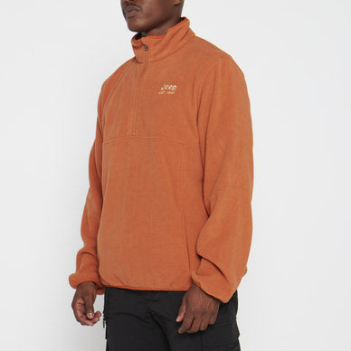 1/4 Zip Polar Fleece Sweatshirt in Copper