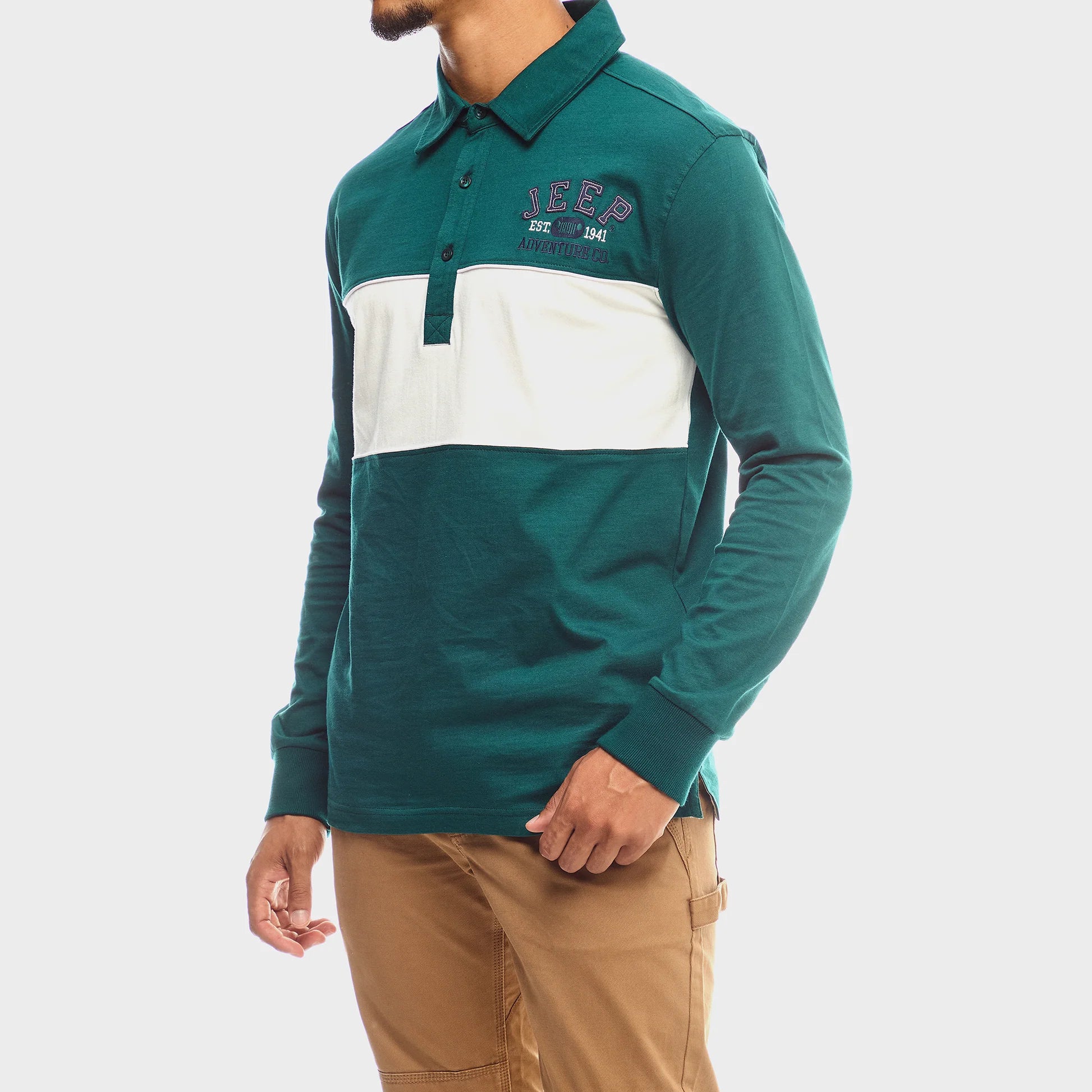 Rugby Style Polo in Green