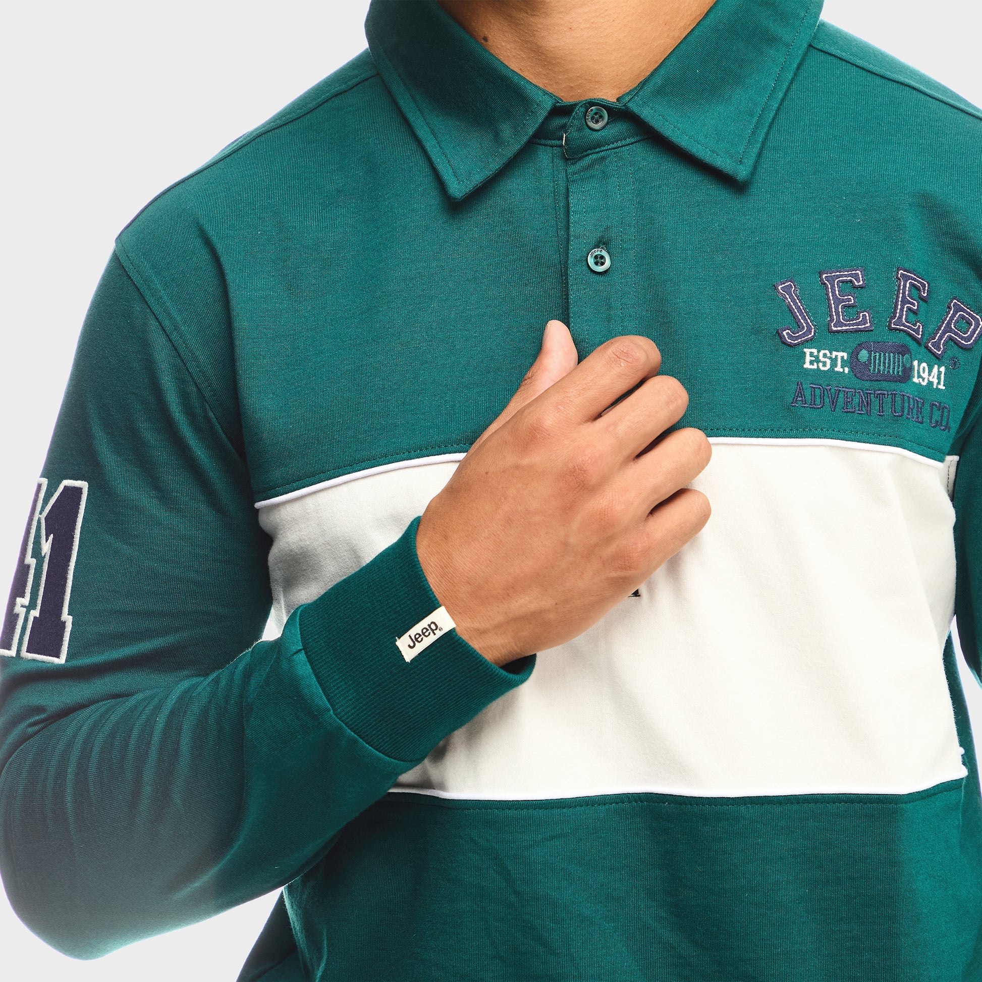 Rugby Style Polo in Green