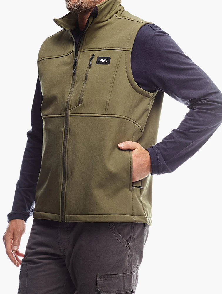 Softshell Gilet Jacket in Olive