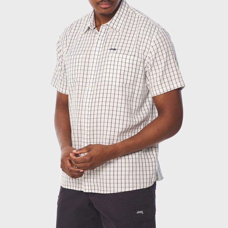 Yarn Dye Windowpane Check Shirt