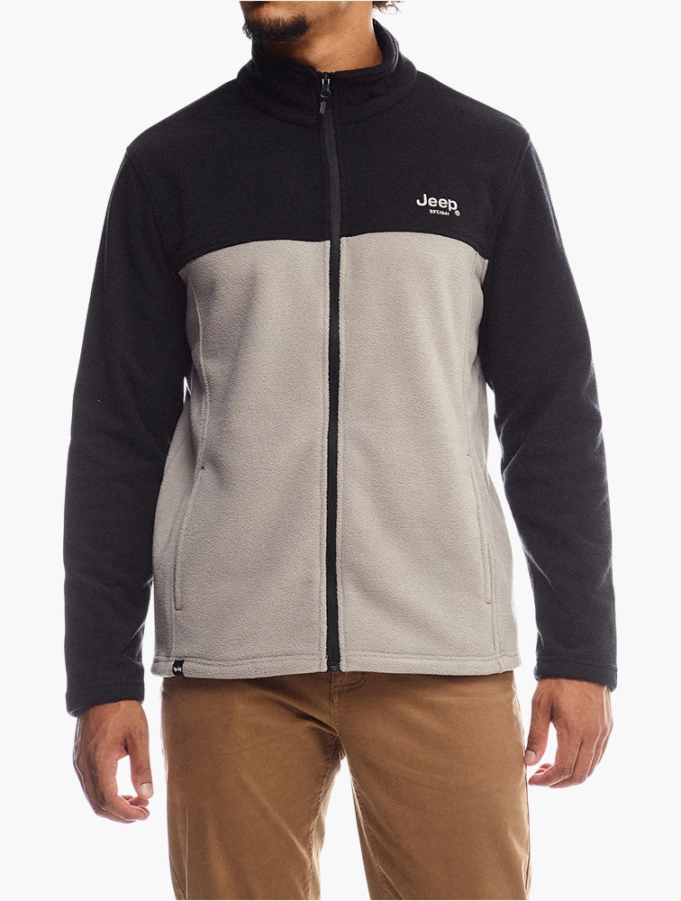 Zip Through Fleece in Grey
