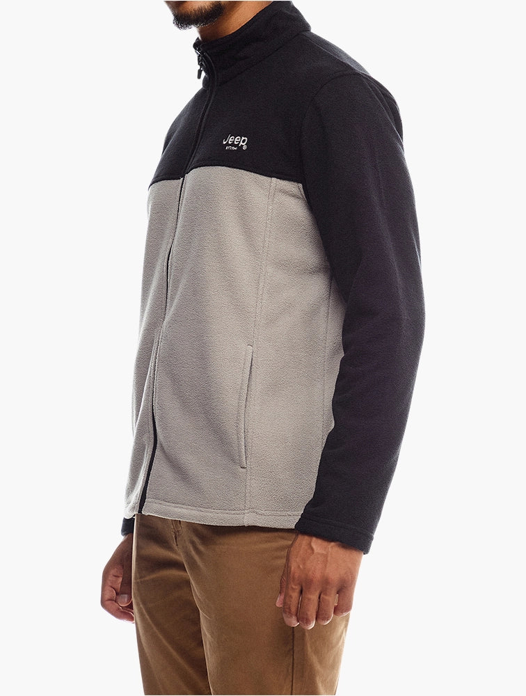 Zip Through Fleece in Grey
