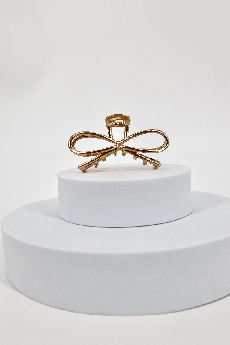 Bow-Tique 3pc Gold Hair Clips