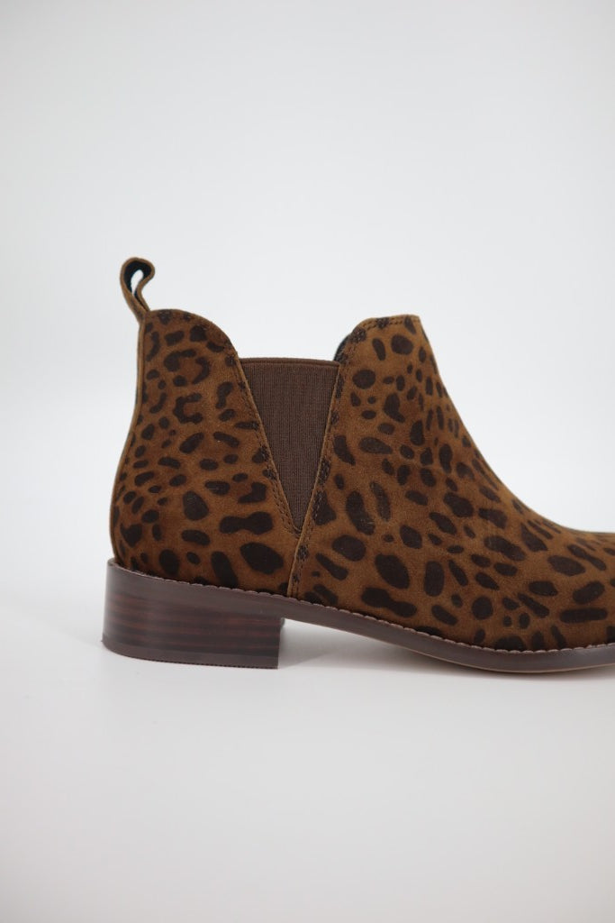 Aria Ankle Boot in Mocha Leopard