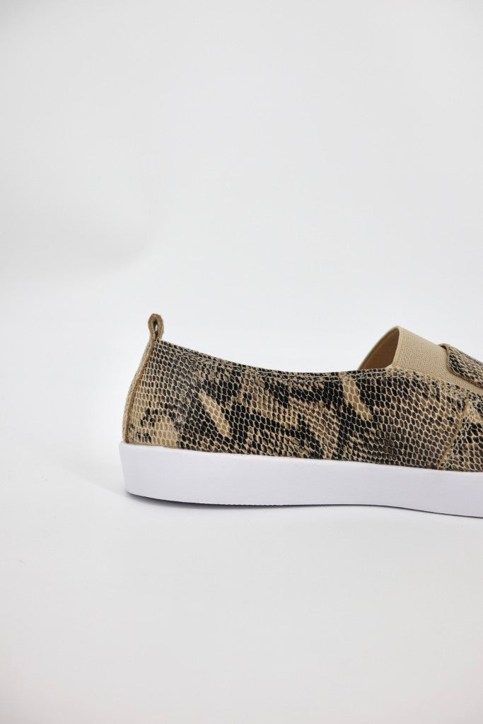 Fran Slip On in Walnut Snake