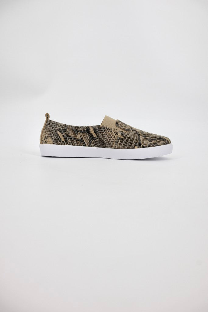 Fran Slip On in Walnut Snake