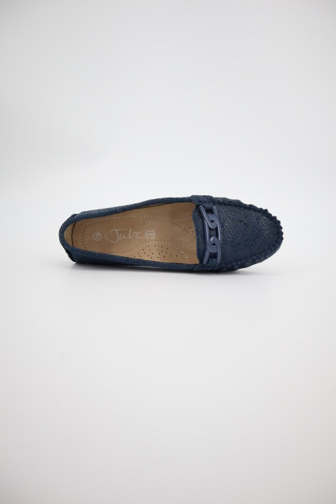 Liddy Loafer in Navy Snake
