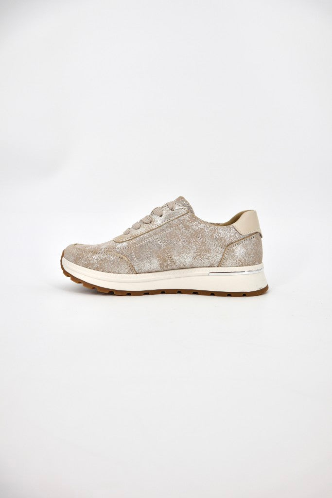 Nina Sneaker in Crushed Gold