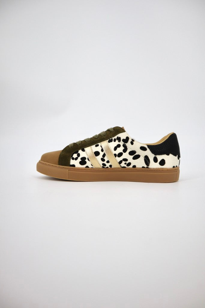 Palmero Sneaker in White / Black / Animal