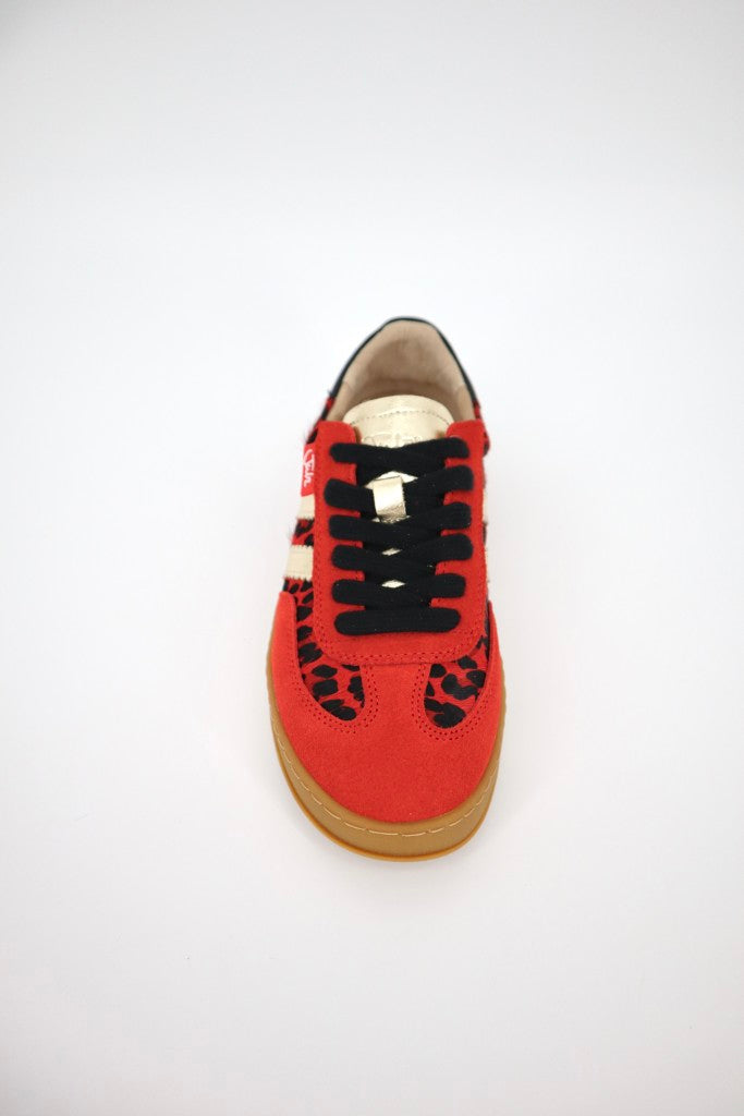 Shiloh Sneaker in Cherry Red / Gold