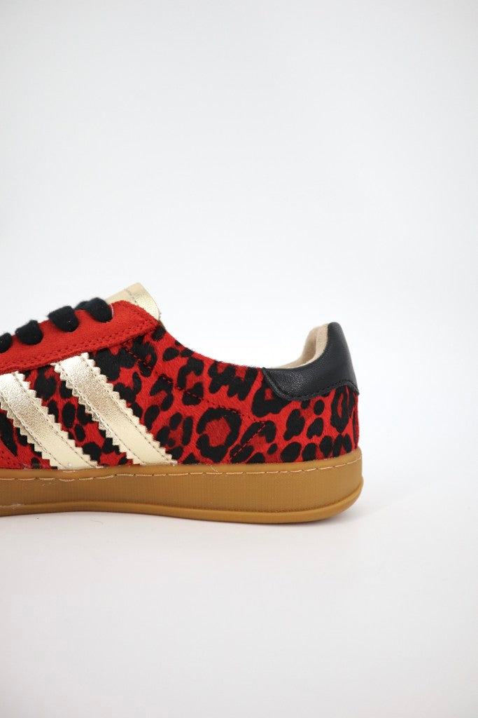 Shiloh Sneaker in Cherry Red / Gold