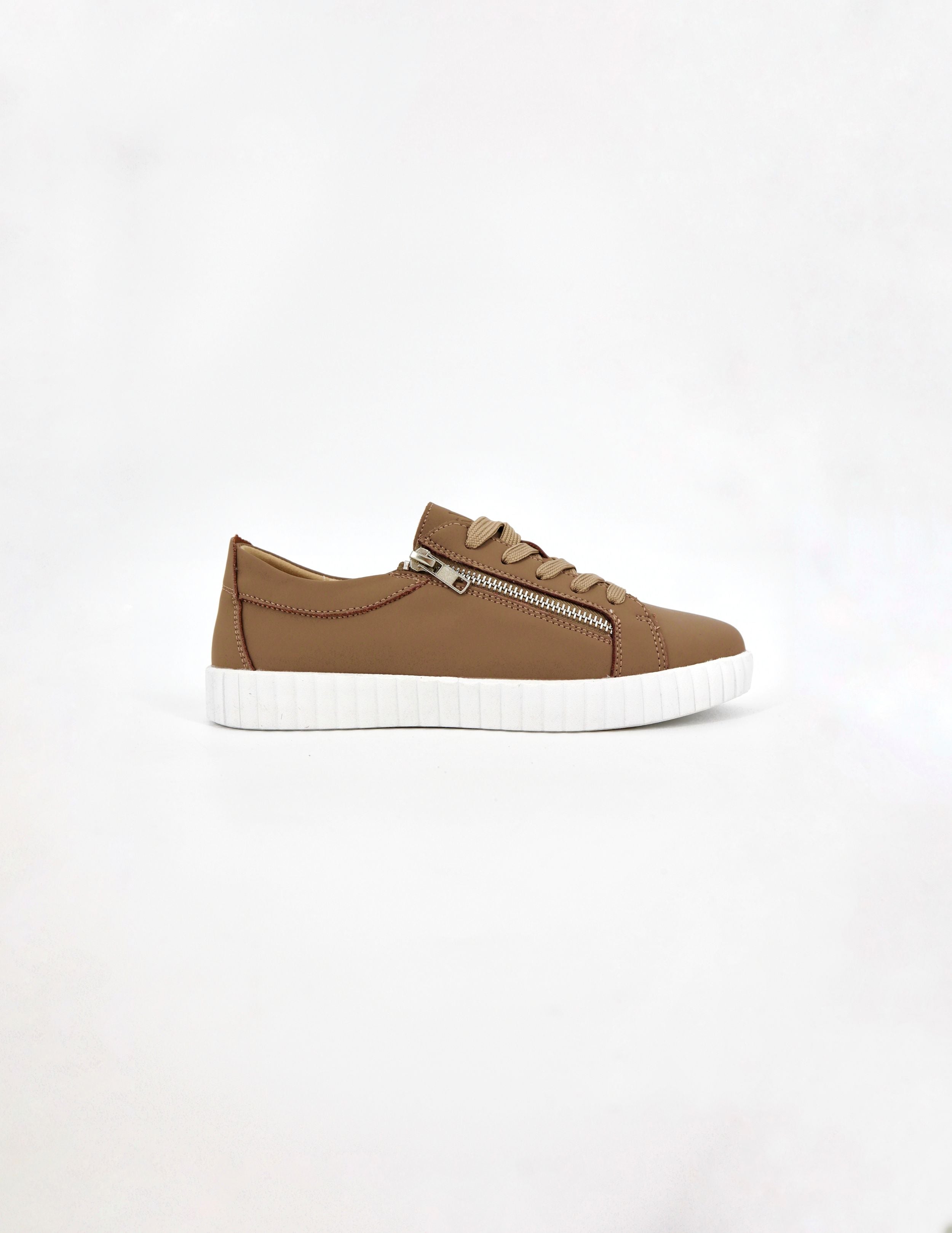 Valentina Zip Slip On in Coffee