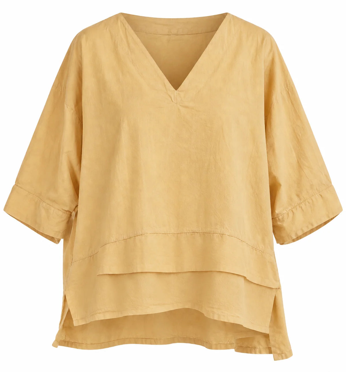 Bee Cotton Tiered Top in Dune