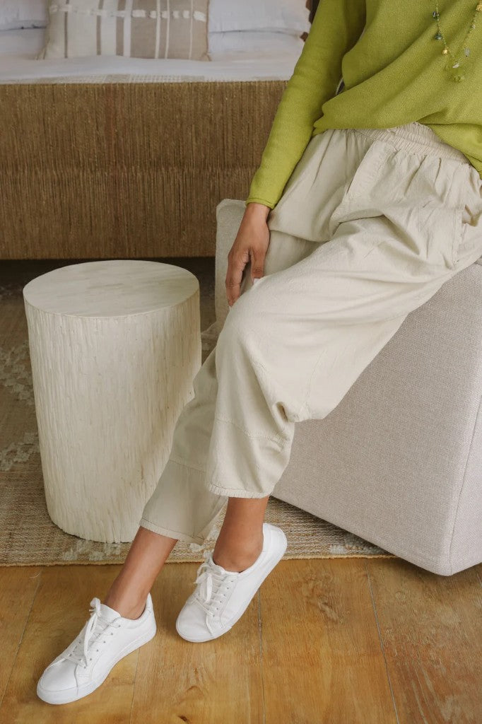 Cove Cotton Barrel Pant in Stone