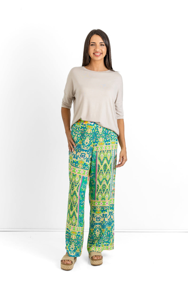Kim Wide Leg Pants in Jaipur Dreams