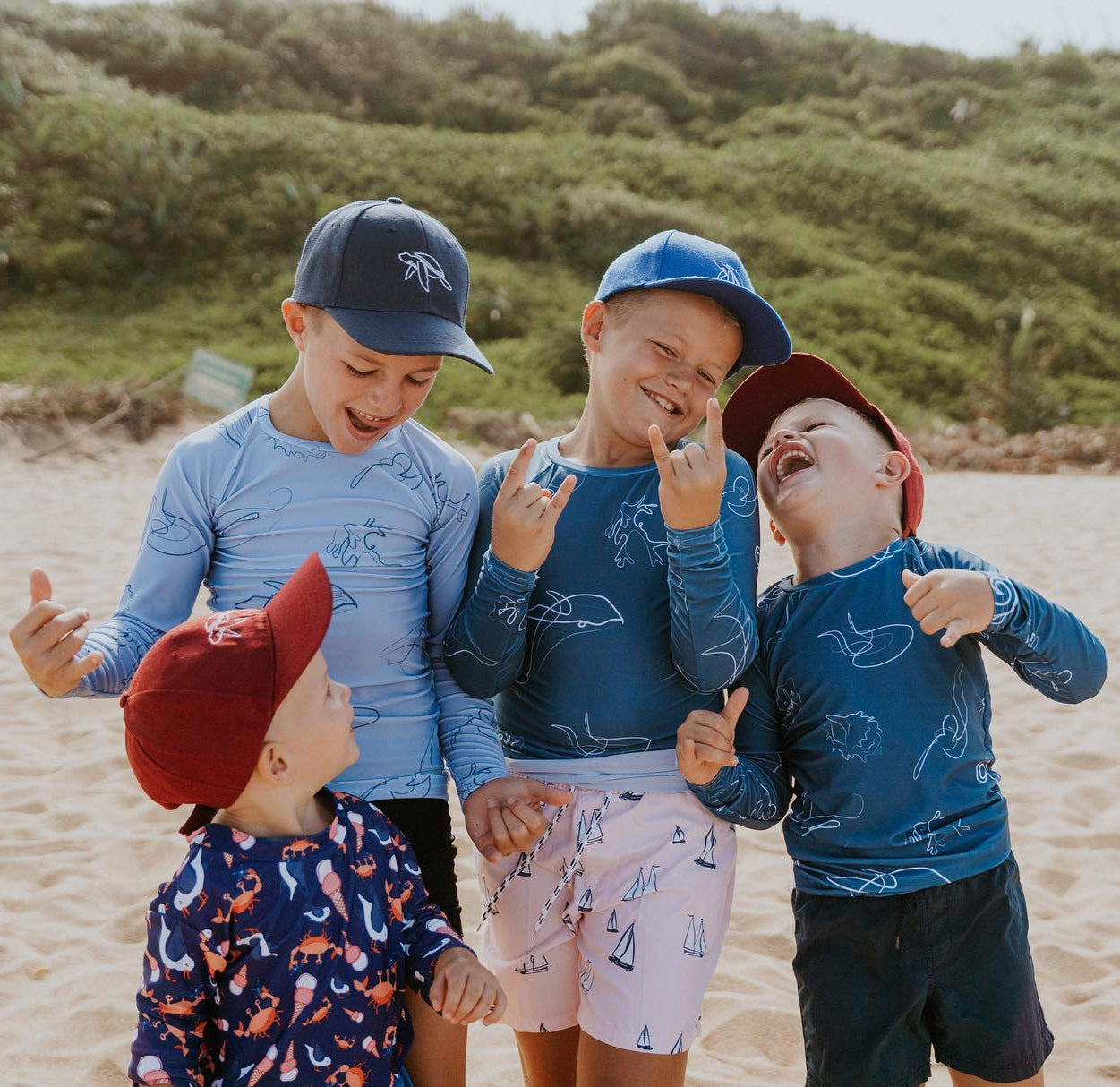 UV Protected Sea Dreaming Kids Rash Vests