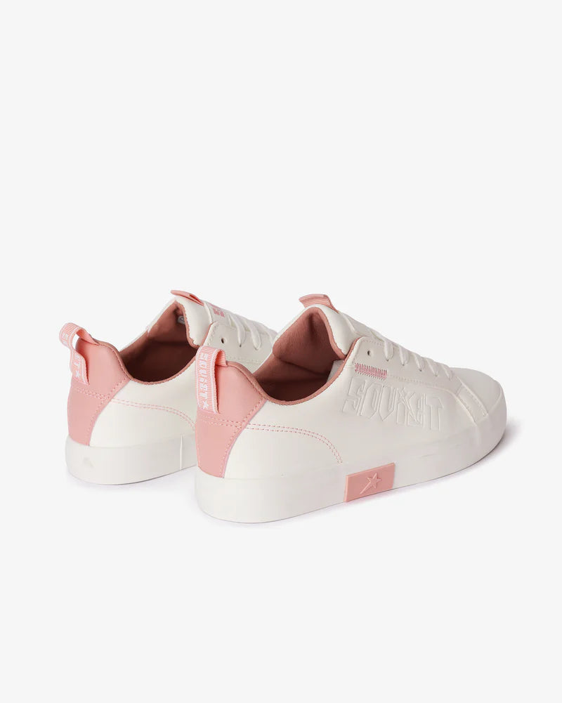 Hollywood Sneakers in White / Dusty Pink