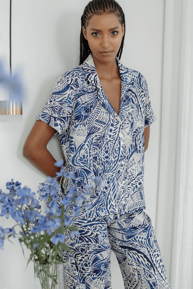 Classic PJ Set in Blue Print