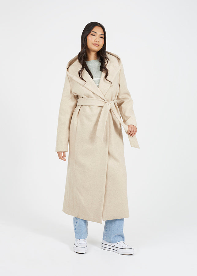 Bari Hooded Coat in Oat