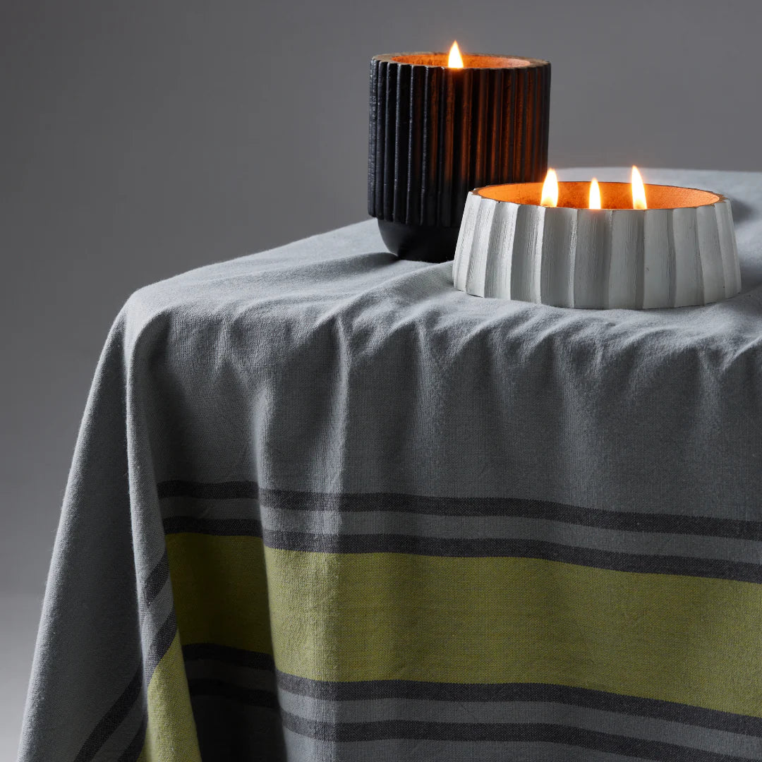 Cotton 3 Stripe Tablecloth