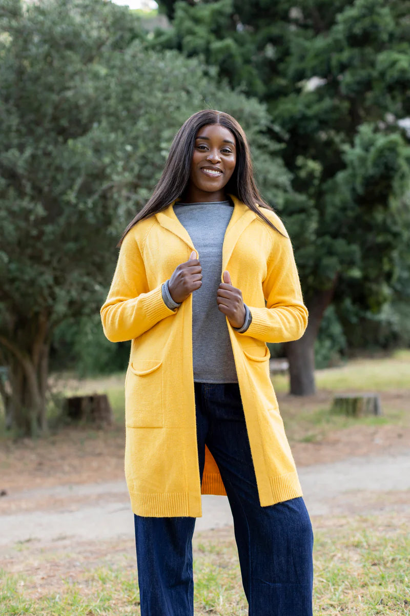 La Rochelle Hooded Cardigan in Sunshine