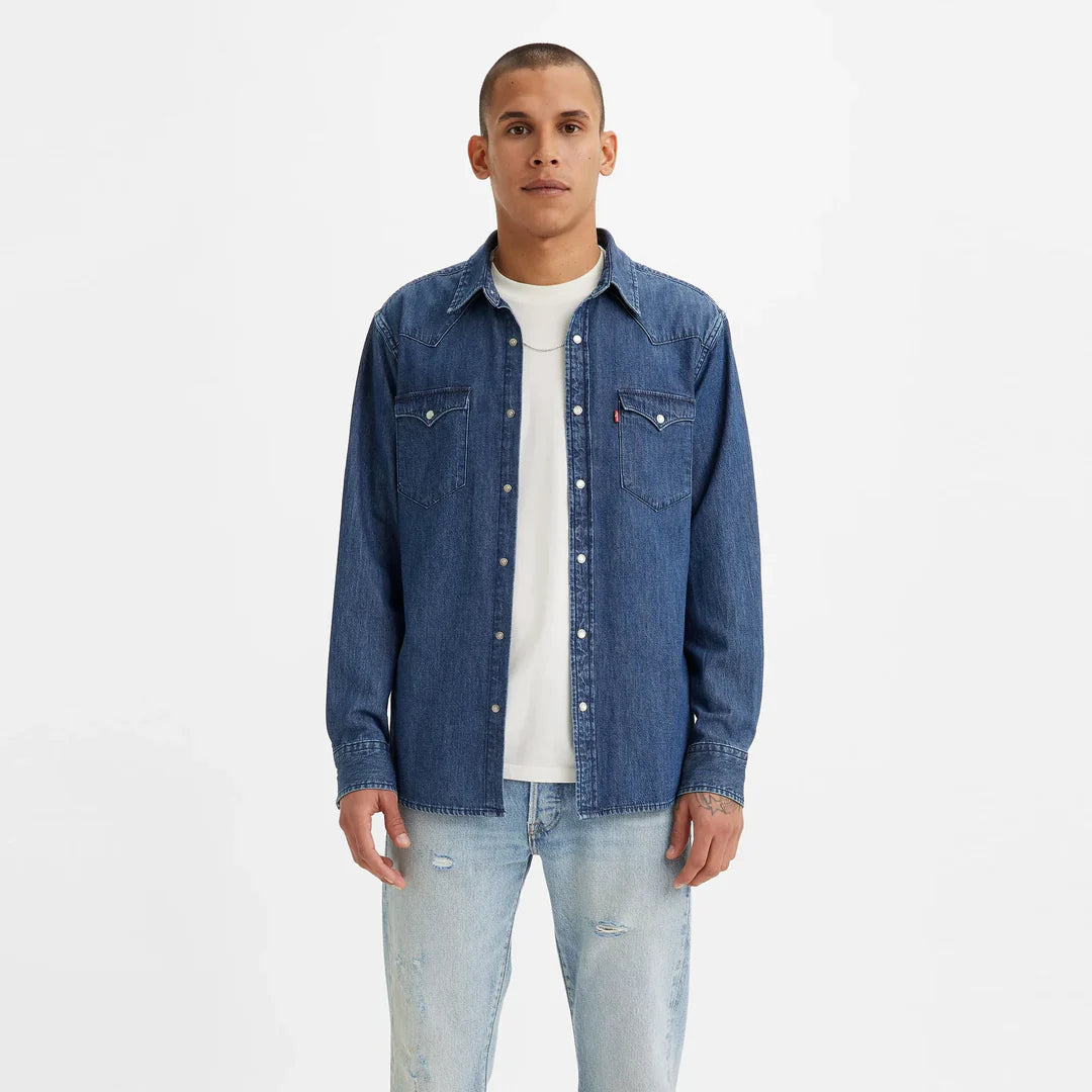 M Classic Western Shirt in Laurel Dark Wash