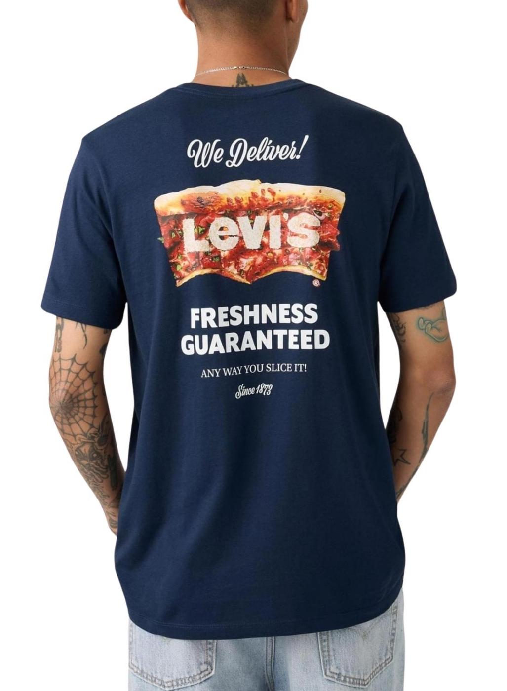 Pizza Tee in Dress Blues