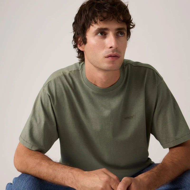 Red Tab Vintage Tee in Mulled Basil