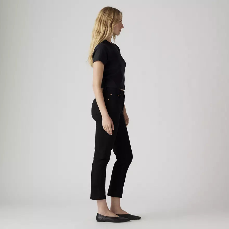 W 501 Crop Jean in Black Sprout
