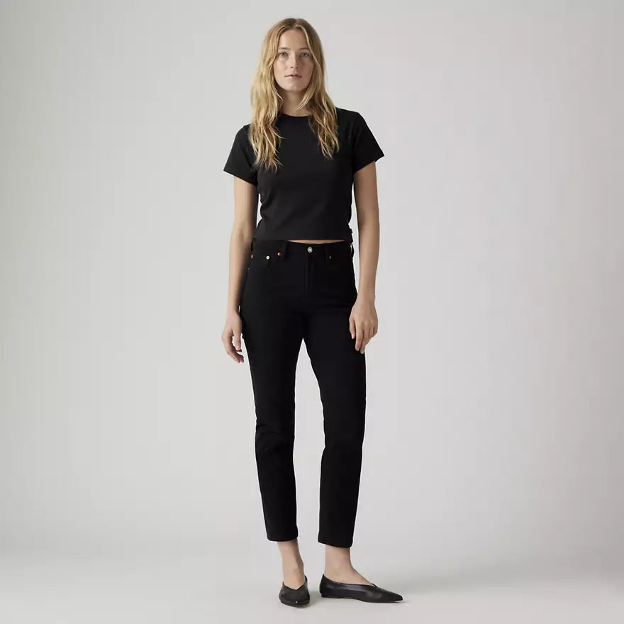 W 501 Crop Jean in Black Sprout