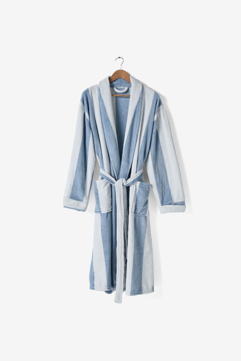 Soft Classic Bathrobe in Ocean City / Cornflower