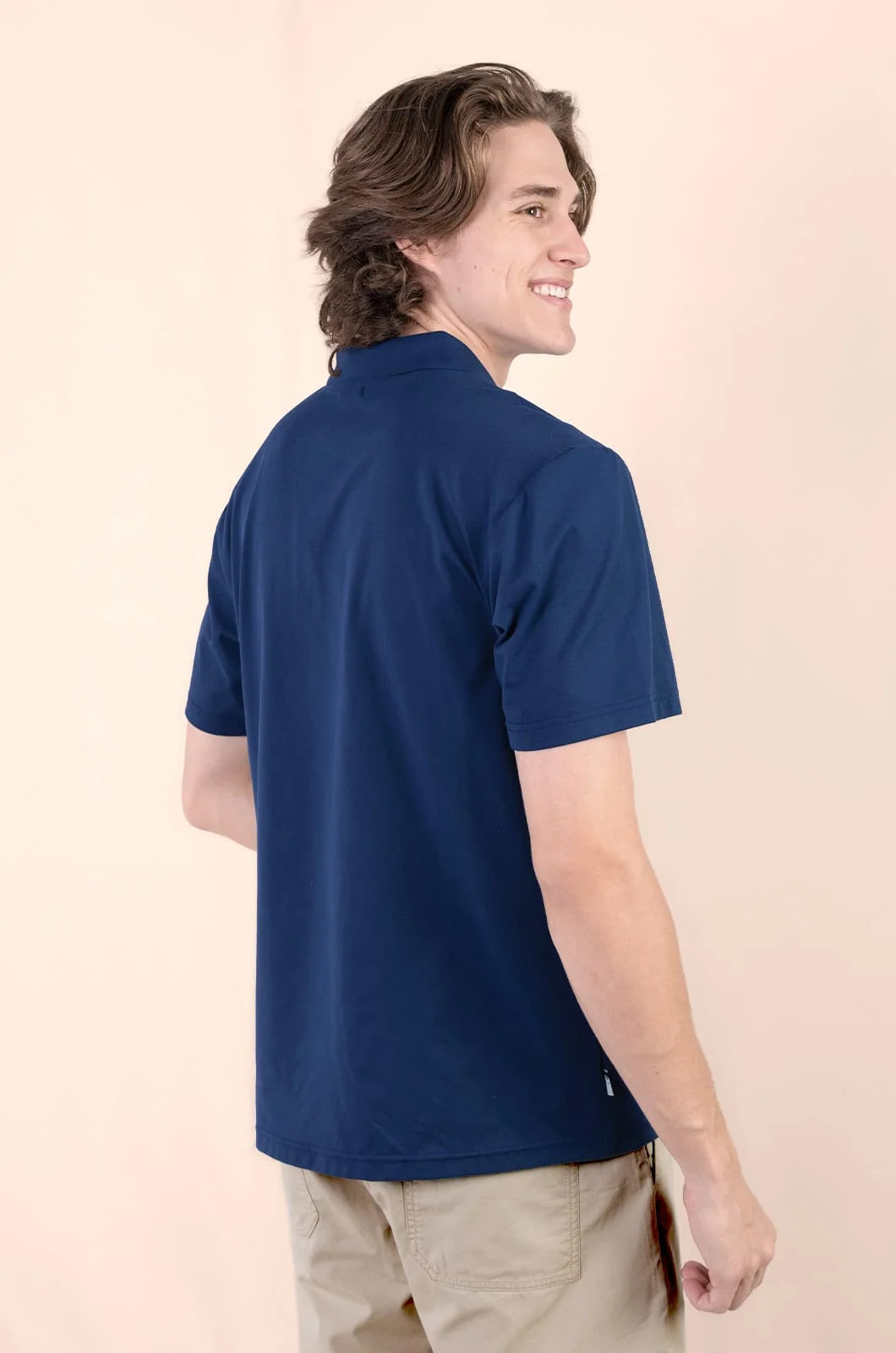 Arne Hybrid Polo in Navy Floral