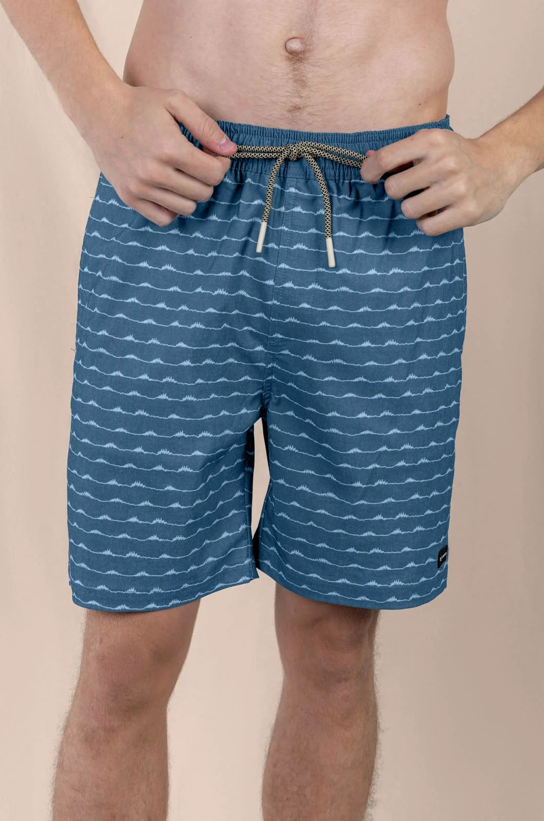 Gary Elasticated Boardie in Waves