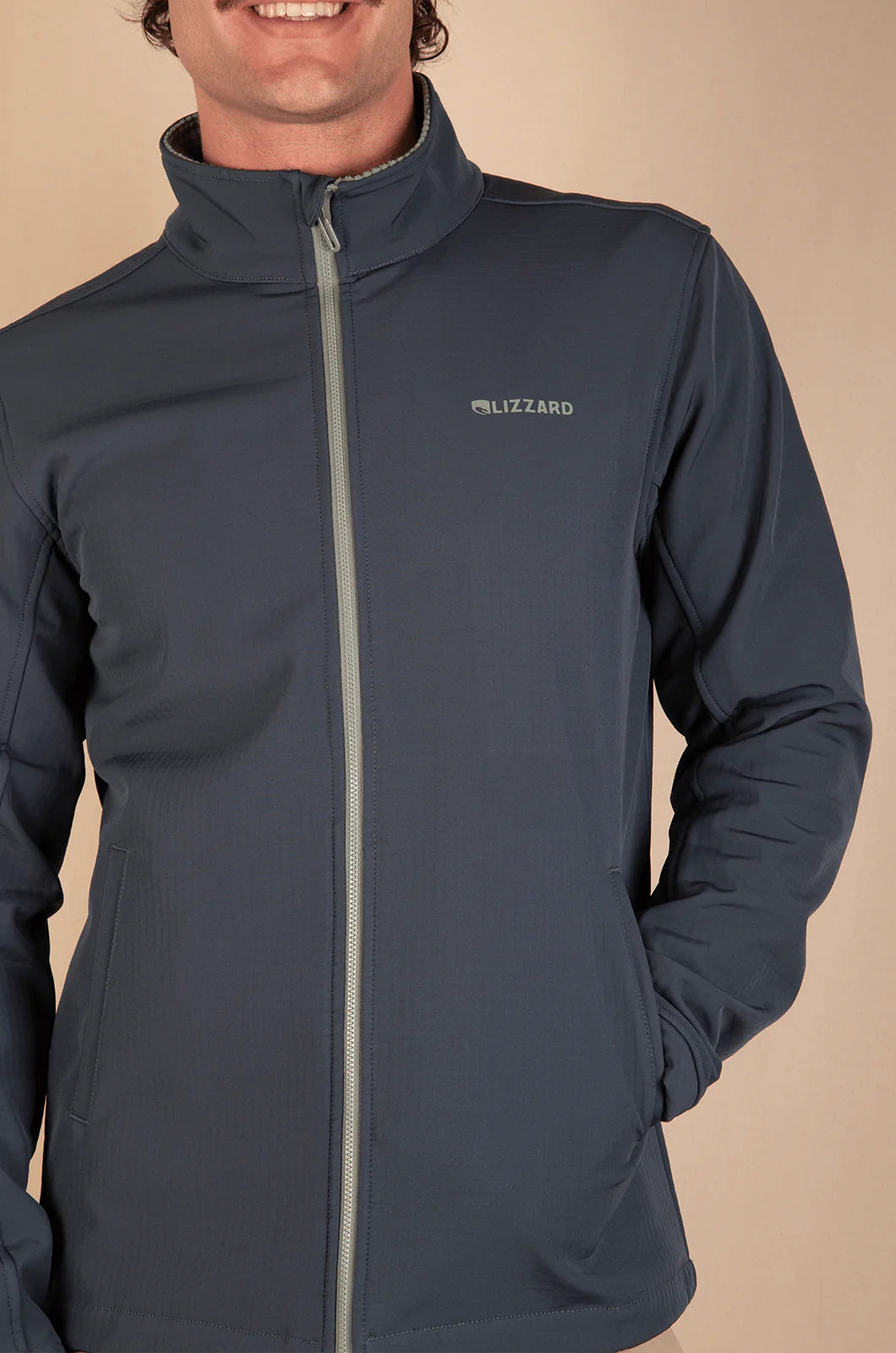 Genui Zip Through Jacket in Navy / Olive