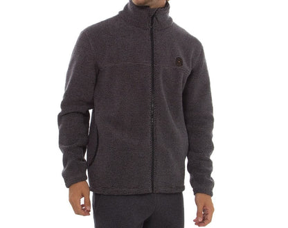 Jackton Zip Through Sweater in Black / Charcoal
