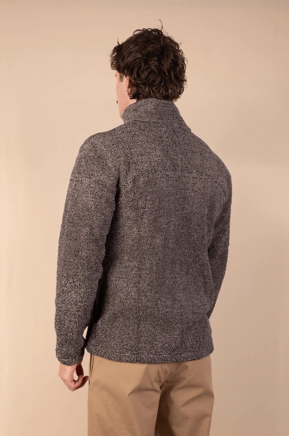 Jackton Zip Through Sweater in Olive / Black